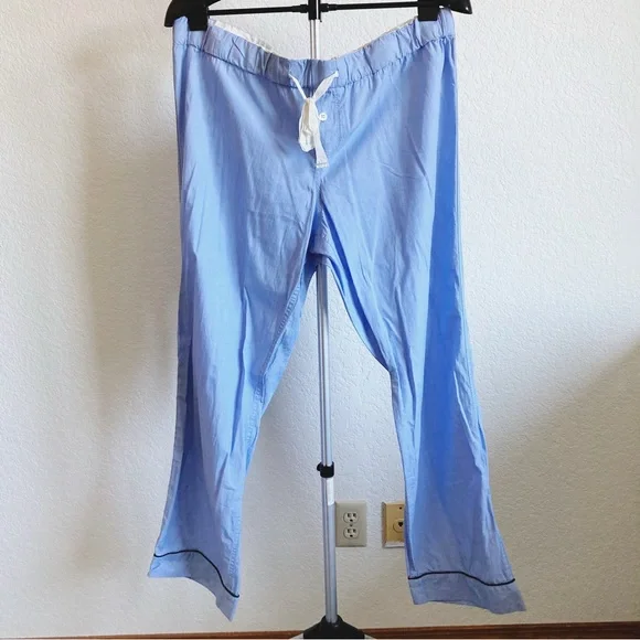 J. Crew End on End Cotton Long Sleeve Pajamas in Hydrangea Blue - Picture 7 of 13